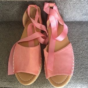 Flat espadrille sandals
